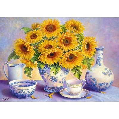 ROMPECABEZAS FLORERO GIRASOLES 500 PZAS
