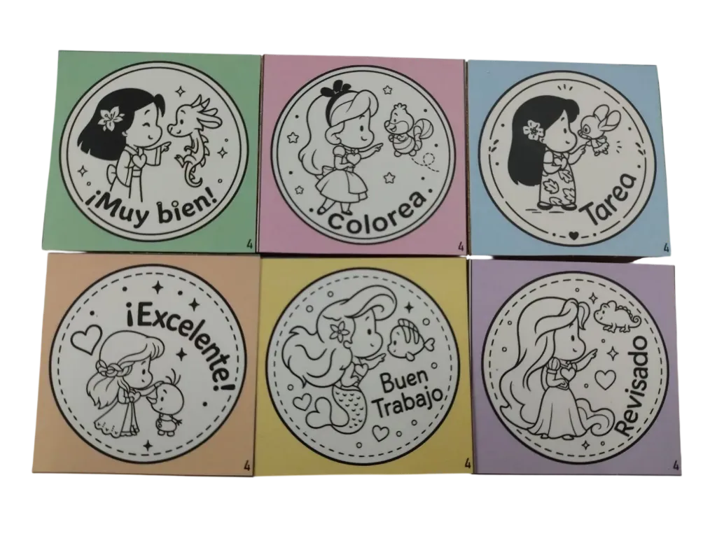 PAQUETE DE SELLOS CIRCULAR PRINCESAS 4