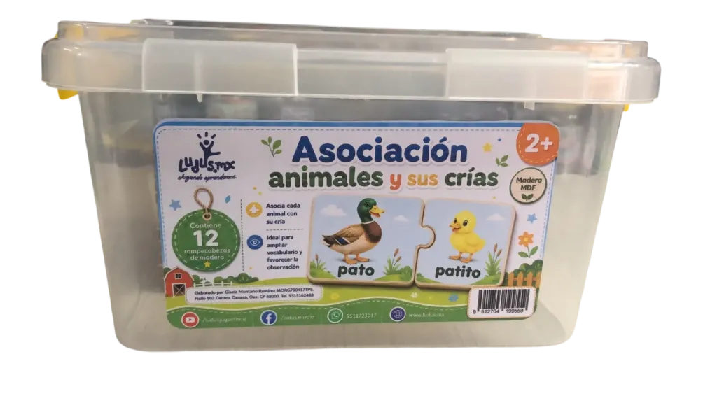 ASOCIACIÓN ANIMALES Y SUS CRÍAS EN ESTUCHE