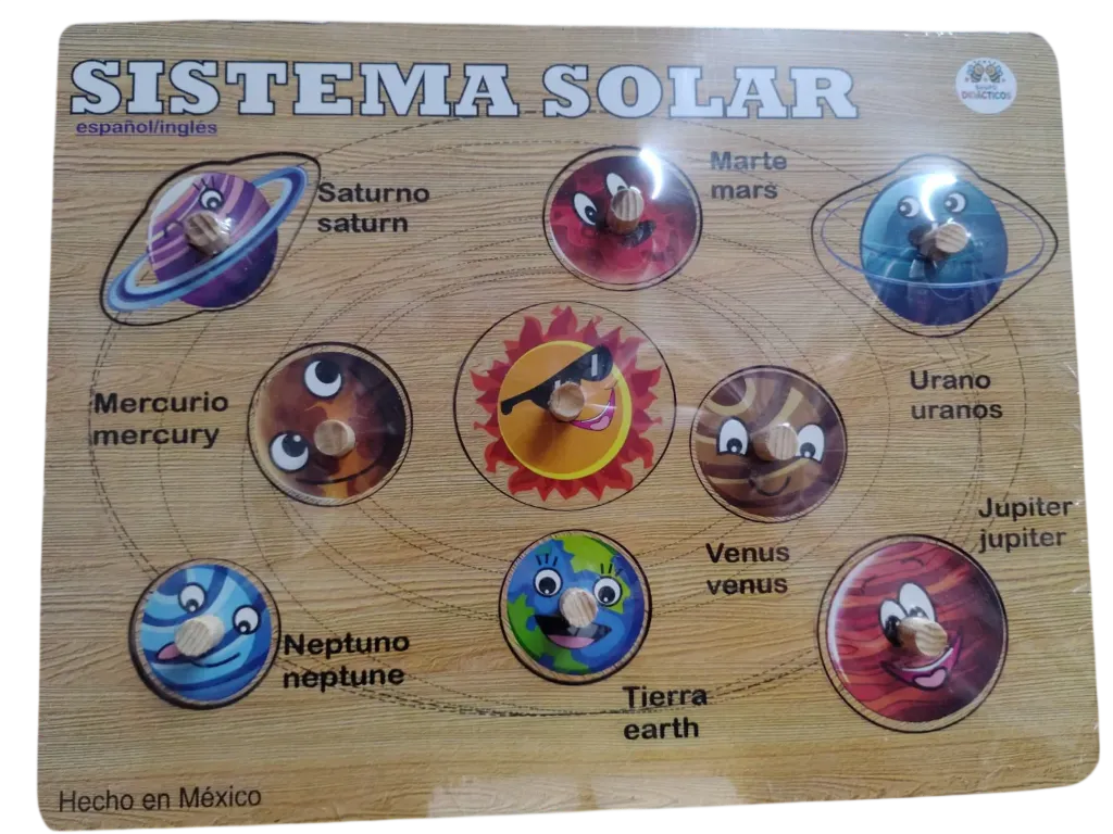 ROMPECABEZAS CON PIJAS SISTEMA SOLAR ESMERALDA