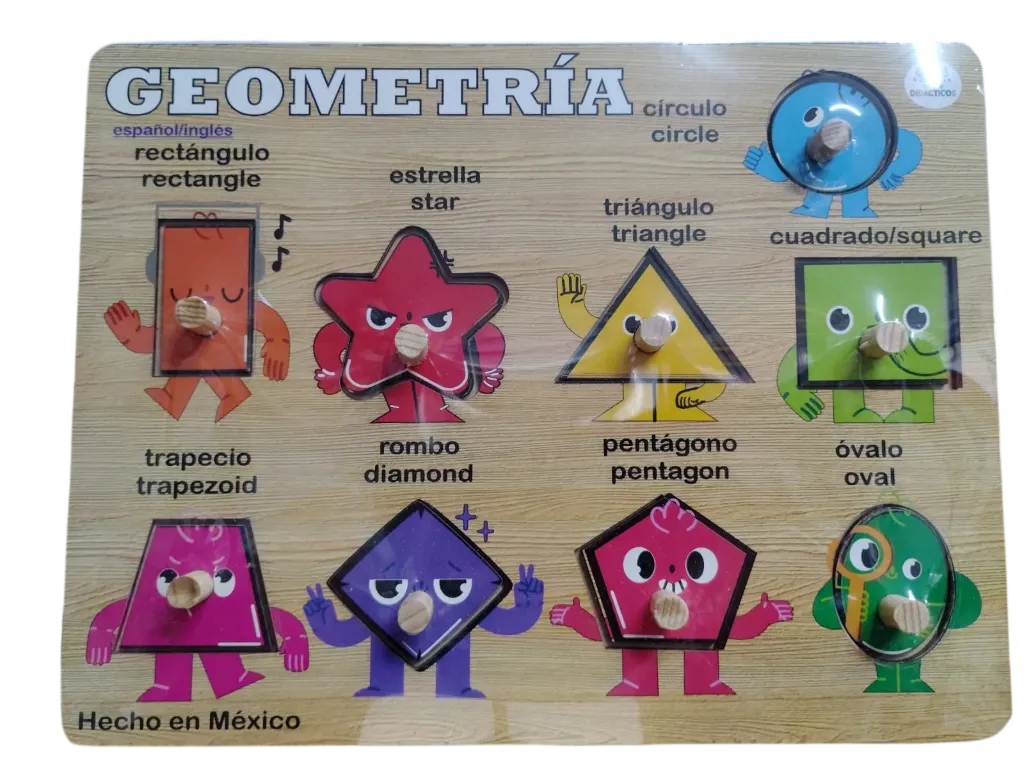 ROMPECABEZAS CON PIJAS GEOMETRIA ESMERALDA